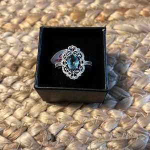 Sz10 925 sterling, silver lab, created ice, crystal stone